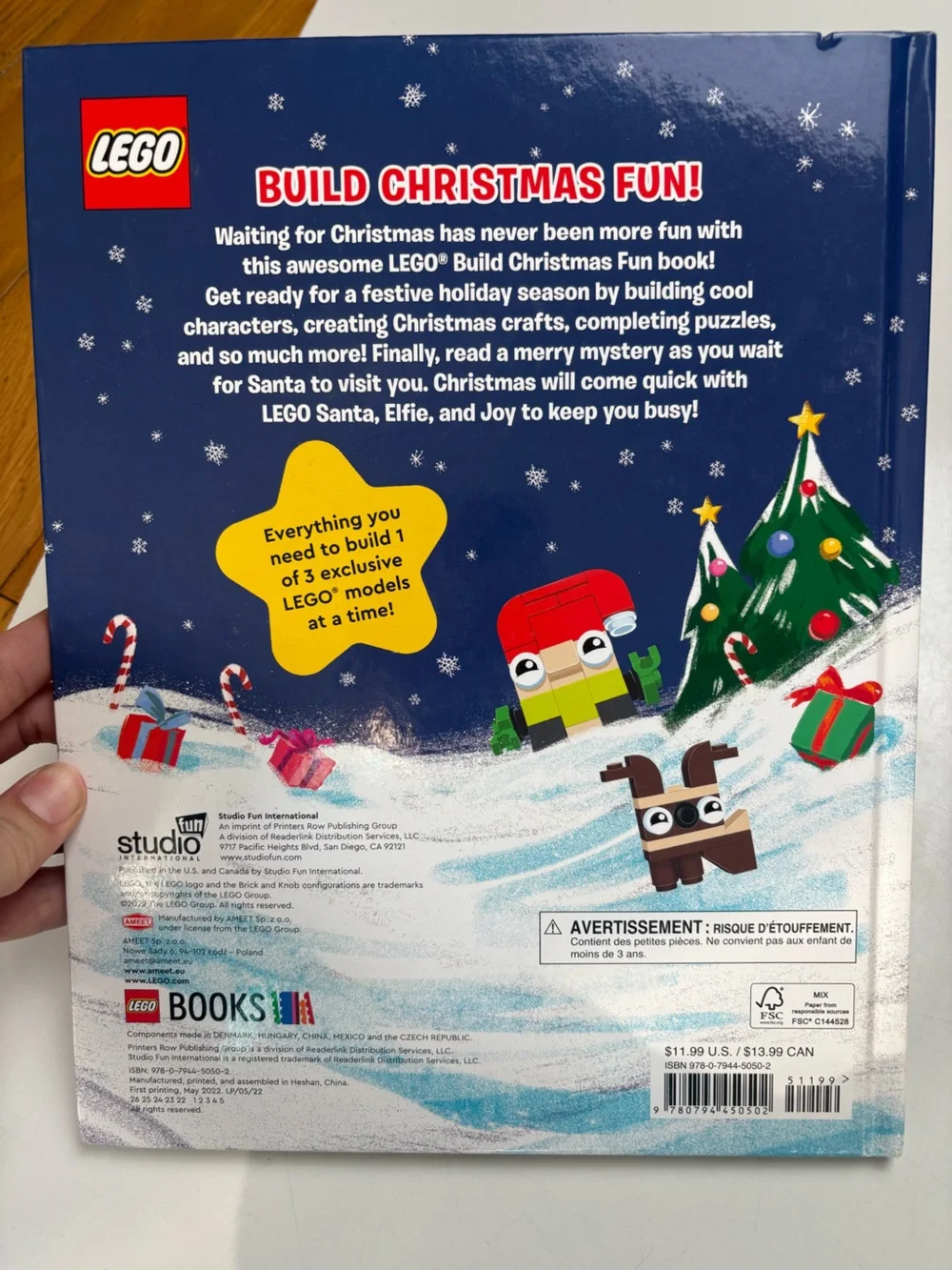 LEGO Books: Build Christmas Fun! hardcover Activity Book‎ with Minifigure